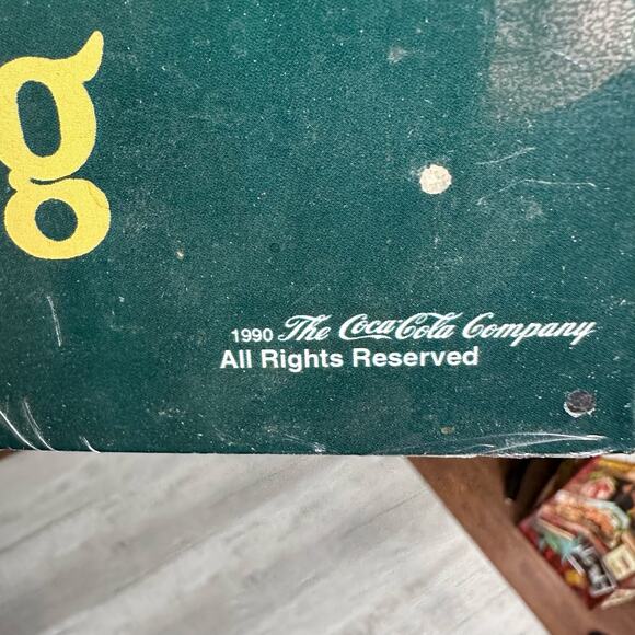 The Coca Cola Co. Coke Metal Sign Delicious And Refreshing 16" x 11"  1990 USA - Picture 3 of 5